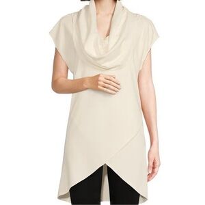 Bryn Walker Lavinia Stretch Jersey Modal Ponte Crossover High-Low Hem Tunic